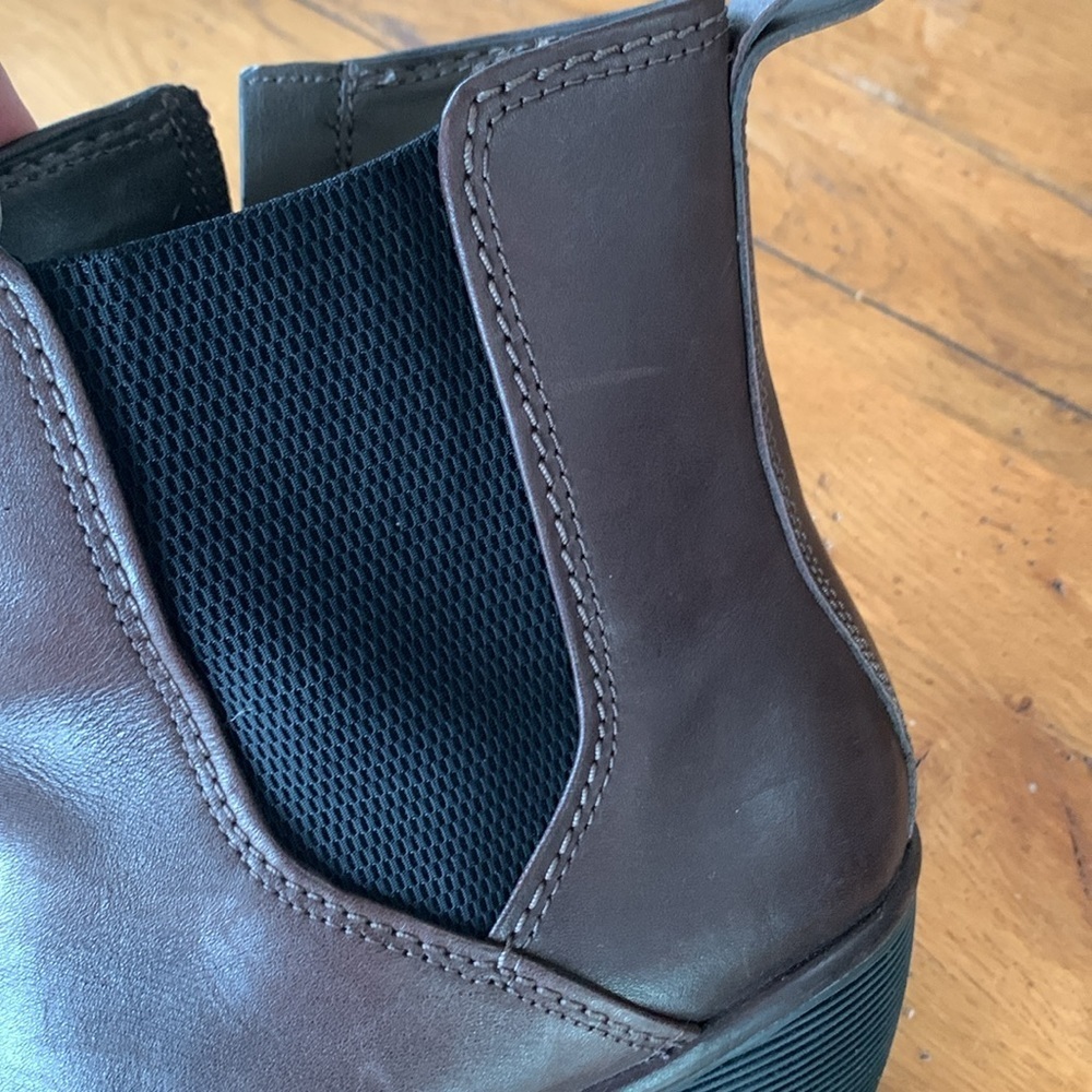 Clarks Artisan Clarene Surf Platform Boots Women’s Brown Chelsea Wedge Size 9 - Picture 11 of 12